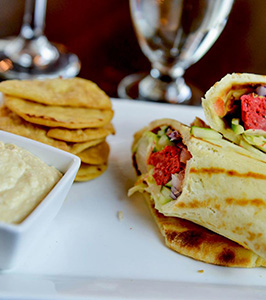 falafel in naan bread