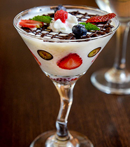 rice pudding mixed berry martini